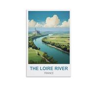 WGMDOEE Poster de voyage vintage sur toile de la Loire France - Décoration murale pour salon - 30 x 45 cm