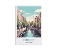 WGMDOEE Poster sur toile vintage Londres Angleterre - Décoration murale d'intérieur - 20 x 30 cm