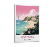 WGMDOEE Poster vintage Morbihan Bretagne sur toile pour salon, décoration d'intérieur, 20 x 30 cm