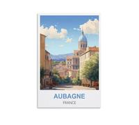 WGMDOEE Poster vintage sur toile Aubagne France - Décoration murale d'intérieur - 30 x 45 cm