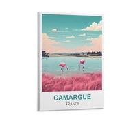 WGMDOEE Poster vintage sur toile Camargue France - Décoration murale d'intérieur - 20 x 30 cm