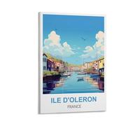 WGMDOEE Poster vintage sur toile de l'île d'oleron de France - Décoration murale d'intérieur - 30 x 45 cm