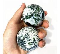 WGPHD Maison de méditation Pierre de cristal naturelle Feng Shui Artisanat Mousse Agate Cristal Décoration d'intérieur Lot de 1 (taille : 9-10 cm)