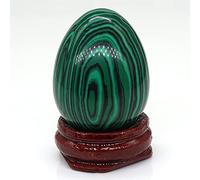 WGPHD Pierre en forme d'œuf en cristal naturel pour la santé et la maison Accessoires de massage Pierre hydromel Reki Décoration d'intérieur (couleur : malachite)