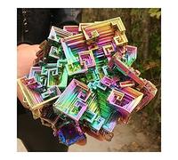 WGPHD Santé et Ménage Bismuth Cristaux Bismuth Bi Metal Crystal Rainbow Bright Metal Minéral Spécimen Original Nature Art Décoratif (Taille : 160-200 g)