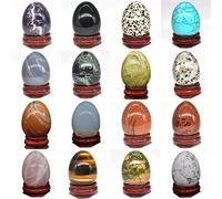 WGPHD Santé et ménage - Pierre en forme d'œuf en cristal naturel - Accessoires de massage - Pierre hydromel Reki - Décoration d'intérieur (couleur : labradorite flash)