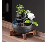 WGQDQDBY Fontaine Zen avec Flux Cyclique et Feng Shui pour Décoration de Bureau ou Table de Thé-shape1