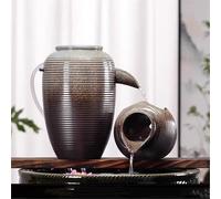 WGQDQDBY Pot en Céramique avec Cascade et Fonction Poisson, Fontaine de Bureau pour Maison, Bureau ou Décoration Méditative-shape2