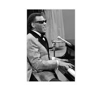 WGRWA Poster Ray Charles sur toile - Décoration pour chambre à coucher, bureau, chambre - Cadeau sans cadre - 20 x 30 cm