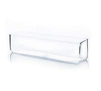 WGV Clair Long Rectangle Block Vase en Verre, 4 par 16 par 10,2 cm
