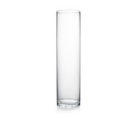 WGV Vase cylindrique transparent en verre 7,5 x 30,5 cm H fin et étroit pour décoration de mariage