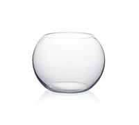 WGV Vase en verre transparent, diamètre 20,3 cm, hauteur 15,2 cm, largeur ouverte 12,1 cm, vase à bulles transparent, récipient pour plantes, bol à poisson pour fête de mariage, décoration de bureau à