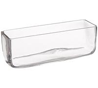WGV WGVI Clair Long Rectangle Block Vase en Verre, 4 par 12 par 10,2 cm
