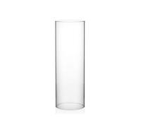 WGVI Bougeoir Hurricane, Largeur 10,2 cm, Hauteur 30,5 cm, Cylindre en Verre Transparent Ouvert aux Deux extrémités, Tube de cheminée, ouragan à extrémité Ouverte, Abat-Jour pour Bougie, 1 pièce