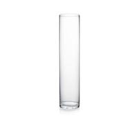 WGVI Vase cylindrique, 10,2 x 45,7 cm (l x H), récipient Floral, Support de Bougie en Verre, Pot de Fleurs pour Centre de Table, Terrarium pour fête de Mariage, événement, décoration de Bureau à