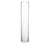 WGV Grand Vase cylindrique, 7,6 x 40,6 cm (l x H), Vase en Verre Transparent Fin et étroit pour fête de Mariage, centres de Table, décoration de Maison, Bureau, 1 pièce