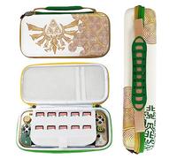 WGVSVLK Housse Compatible für Switch,étui Rigide Housse de Transport avec Film de Protection, The Legend of Zelda : Les Larmes du Royaume Imprimé Switch Housse de Transport (Blanc)