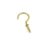 WGX123 Lot de 25 crochets dorés for cadre photo, armoire, rideau, plante, filet, fil, boulon à œil, vis à œil, crochet, tasse, boucle(C shape,Length 30mm)