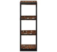 WGYHOME Étagère murale carrée multicolore en bois recyclé pour salle de bain, chambre à coucher, salon, cuisine, étagère suspendue pour livres/stockage/décoration de chambre