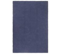 WGYHOME Tapis rectangulaire bleu marine 160 x 230 cm en coton - Tapis de salon et chambre à coucher tissé en corde avec protection du sol et confort doux pieds nus