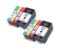 WGYYUANOU Cartouche d'encre 912XL for imprimante HP912 XL HP912, Compatible avec OfficeJet 8010 8012 8013 8015 8017 8018 8020 8022 8023 8026 8028 8035(8pcs-2SET)