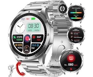 wgzixezn Montre ConnectéE Homme Femme avec ECG+Hrv/IMC/Acide Urique/Lipides/Appels Bluetooth Montre ConnectéE Tension ArtéRielle ECG Sos Smart Bracelet 100+ Modes Sport Suivi Santé