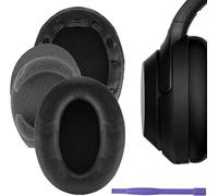 WH-1000XM3 Coussinets d'oreille de rechange à isolation phonique compatibles avec les écouteurs sans fil Sony WH1000XM3 avec suppression du bruit-Épaisseur ajoutée et bâton en plastique (noir)