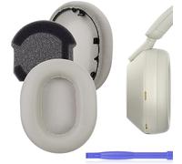 WH1000XM5 Coussinets de rechange à isolation acoustique compatibles avec les casques supra-auriculaires sans fil Sony WH-1000XM5 avec suppression du bruit - Épaisseur supplémentaire et bâton en