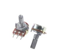 WH148 B1K B2K B5K B10K B20K B50K B100K B500K Amplificateur à 3 broches, axe de 20 mm, double potentiomètre stéréo 1K 1M, 10 pièces(50K Ohm)
