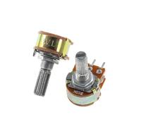 WH148 B1K B2K B5K B10K B20K B50K B100K B500K Potentiomètre stéréo double 6 broches 20 mm 1K 2K 5K 10K 50K 100K 500K 5 pièces(5K)