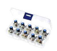 WH148 Potentiometer Kit B1K 2K 5K 10K 20K 50K 100K 500K 1M 15mm Linear Taper Rotary Resistor Set 3pin With Cap