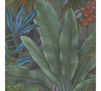 WH30113 - Welcome Home Tropical Feuilles Violet Lilas Galerie Papier Peint