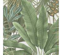 WH30114 - Bienvenue Chez Vous Papier Peint Vert Feuilles Tropicales Galerie