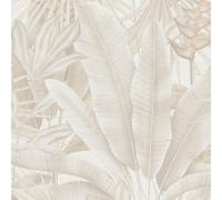 WH30116 - Bienvenue Chez Vous Papier Peint Crémeux Feuilles Tropicales Galerie