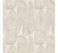 WH30168 - Papier Peint Géométrique Feuille Beige Galerie Bienvenue Chez Vous