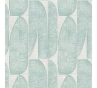 WH30172 - Papier Peint Géométrique Feuille Bleue Galerie Bienvenue Chez Vous