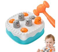 Whack-a-Mole Game - Jouet Marteau pour Enfants Moule à Gâteau | Jouet Éducatif pour La Préscolaire - Jouet de Stamping pour Développer la Coordination œil-Main Cadeau Musical pour Les tout-petits 3