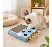 Whack-a-Mole Jouet interactif pour chat 3 en 1 - Planche à gratter et jouet intelligent d'intelligence interactif pour chat - Boîte de récupération de souris interactive contre l'ennui, le stress et