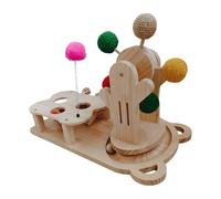 Whack And Wheel Jouet interactif pour chat avec piste à billes en bois robuste 45 x 25 x 33 cm