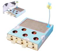 Whack Attack Cat Toy, 3 -in-1 Whack Attack Interactive Cat Play Scratch, Enrichment Toys for Indoor Kitty (1PC)