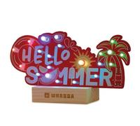 Whadda Kit de soudage, Carte de Circuit imprimé XL, Slogan Hello Summer, avec Support, kit de Construction STIM éducatif et créatif