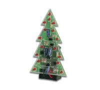 Whadda Kit de soudage, DIY, sapin de Noël à LED, ambiance chaleureuse de Noël, 16 lumières clignotantes