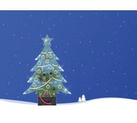 Whadda Kit de soudage, DIY, Sapin de Noël avec des LED Bleues, Interrupteur Marche/arrêt, éclairage de fête montable