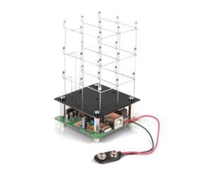 Whadda Kit de soudage et programmation éducatif, cube LED 3D, 27 LED rouges, 3 x 3 x 3