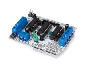 Whadda L293D shield pilote de moteur pour Arduino, idéal pour piloter des moteurs DC ou pas à pas, protection thermique.