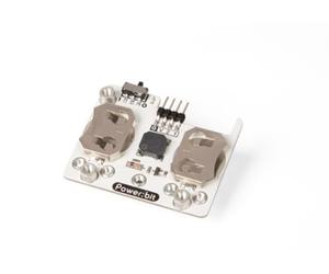 Whadda Module d'alimentation pour micro:bit, carte d'extension, fonctionne avec pile bouton, buzzer