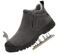WhAeoy Chaussures De Sécurité pour Soudeur (36-46), Bottes De Chantier Isolées, Semelle Résistante Aux Perforations + Soudeur Anti-brûlure, pour L'exploitation Minière, La Construction,45,A
