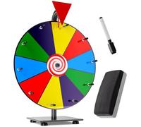 WhAeoy Roue De Jeu Robuste De 12 Pouces pour Prix, Roue De Table ColoréE avec Marqueur EffaçAble à Sec Et Gomme, pour Salons Professionnels, Jeu De Fortune Et Carnaval,12 Color