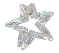 Whakano 1 Stück Stern Haarspangen,Mittelgroße Pentagramm Claw Clip,Haarstyling Zubehör,Rutschfeste Haarklammern,Haarschmuck für Girls Mädchen Damen und Frauen,Haar Clips für Dünnes Dickes Haar,Weiß