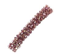 Whakano 2 Stück Kristallen Haarspangen,Französische Haarclips für Damen und Mädchen Haarnadel,Automatische Haarspangen,Elegante Mädchen Haarschmuck,Haarstyling-Zubehör Haar Clips,Lila